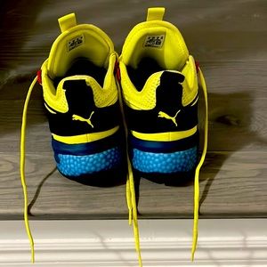 PUMA UPROAR HYBRID COURT THUNDER MEN SIZE 10.0 US LIMELIGHT COMFORTABLE (USED)